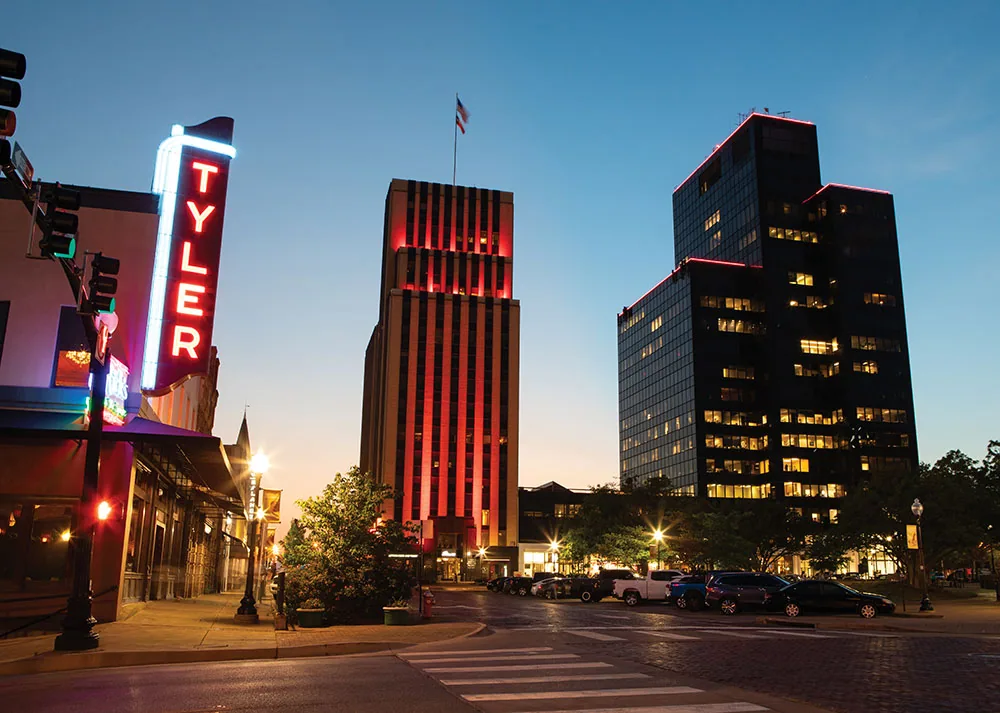 Commercial Roofing in Downtown Tyler Business District, Tyler, TX